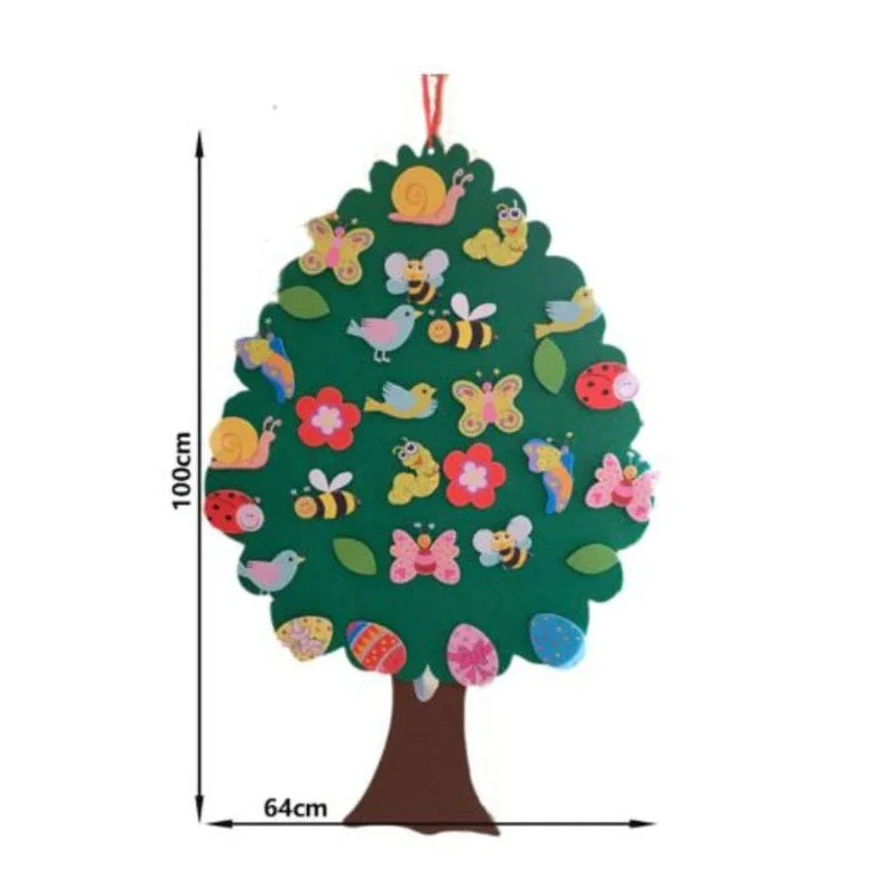 Felt Tree Pendant Kids Brithday Gift Diy Insect Animal Pendant Educational Toy Cartoon Wall Hanging For Children Fatio General Trading