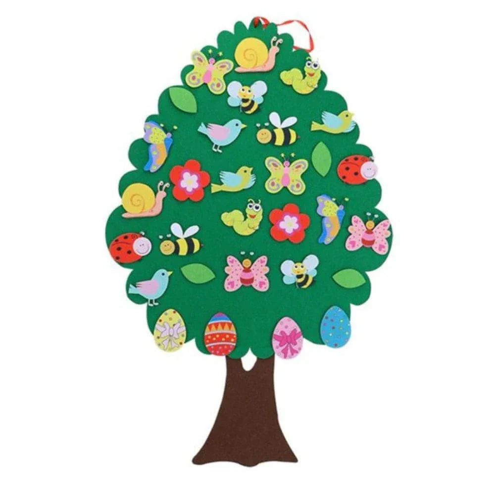 Felt Tree Pendant Kids Brithday Gift Diy Insect Animal Pendant Educational Toy Cartoon Wall Hanging For Children Fatio General Trading
