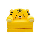 Foldable Toddler Chair Lounger for Girls, Removable and Washable Lazy Sleeping Sofa for Kids, Baby Sofa Bed Foldable Chair, Yellow Cat Fatio General Trading