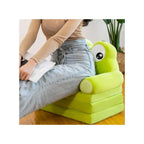 Foldable Toddler Chair Lounger for Girls, Removable and Washable Lazy Sleeping Sofa for Kids, Baby Sofa Bed Foldable Chair, Frog Fatio General Trading