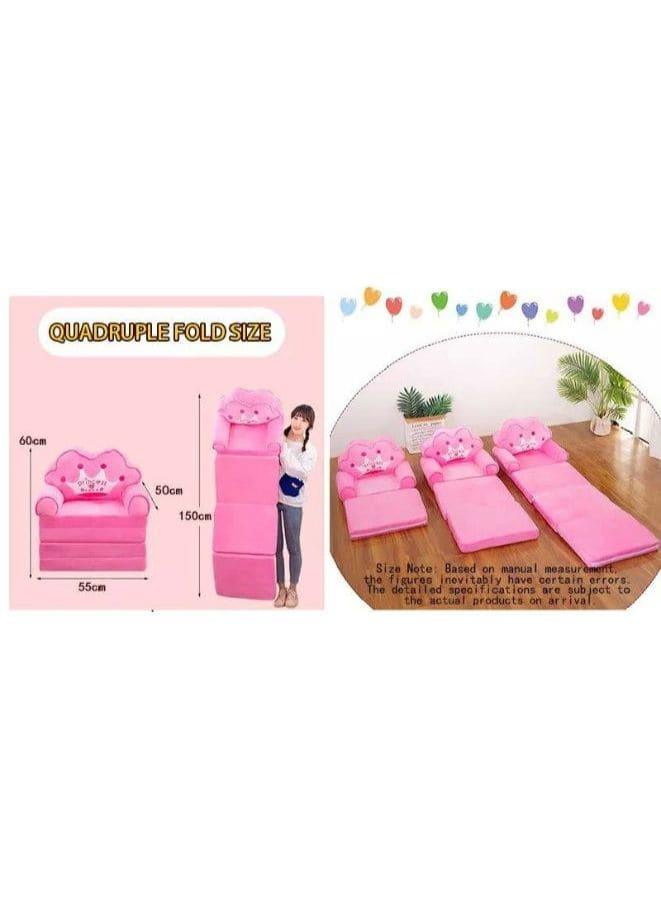 Foldable Toddler Chair Lounger for Girls, Removable and Washable Lazy Sleeping Sofa for Kids, Baby Sofa Bed Foldable Chair, Girl Fatio General Trading
