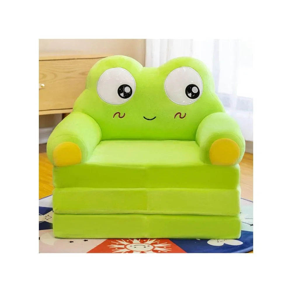Foldable Toddler Chair Lounger for Girls, Removable and Washable Lazy Sleeping Sofa for Kids, Baby Sofa Bed Foldable Chair, Frog Fatio General Trading