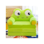 Foldable Toddler Chair Lounger for Girls, Removable and Washable Lazy Sleeping Sofa for Kids, Baby Sofa Bed Foldable Chair, Frog Fatio General Trading