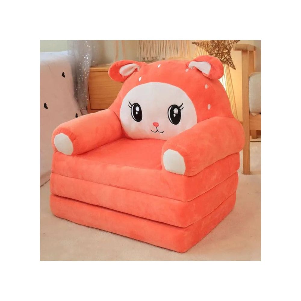 Foldable Toddler Chair Lounger for Girls, Removable and Washable Lazy Sleeping Sofa for Kids, Baby Sofa Bed Foldable Chair, Rabbit Fatio General Trading