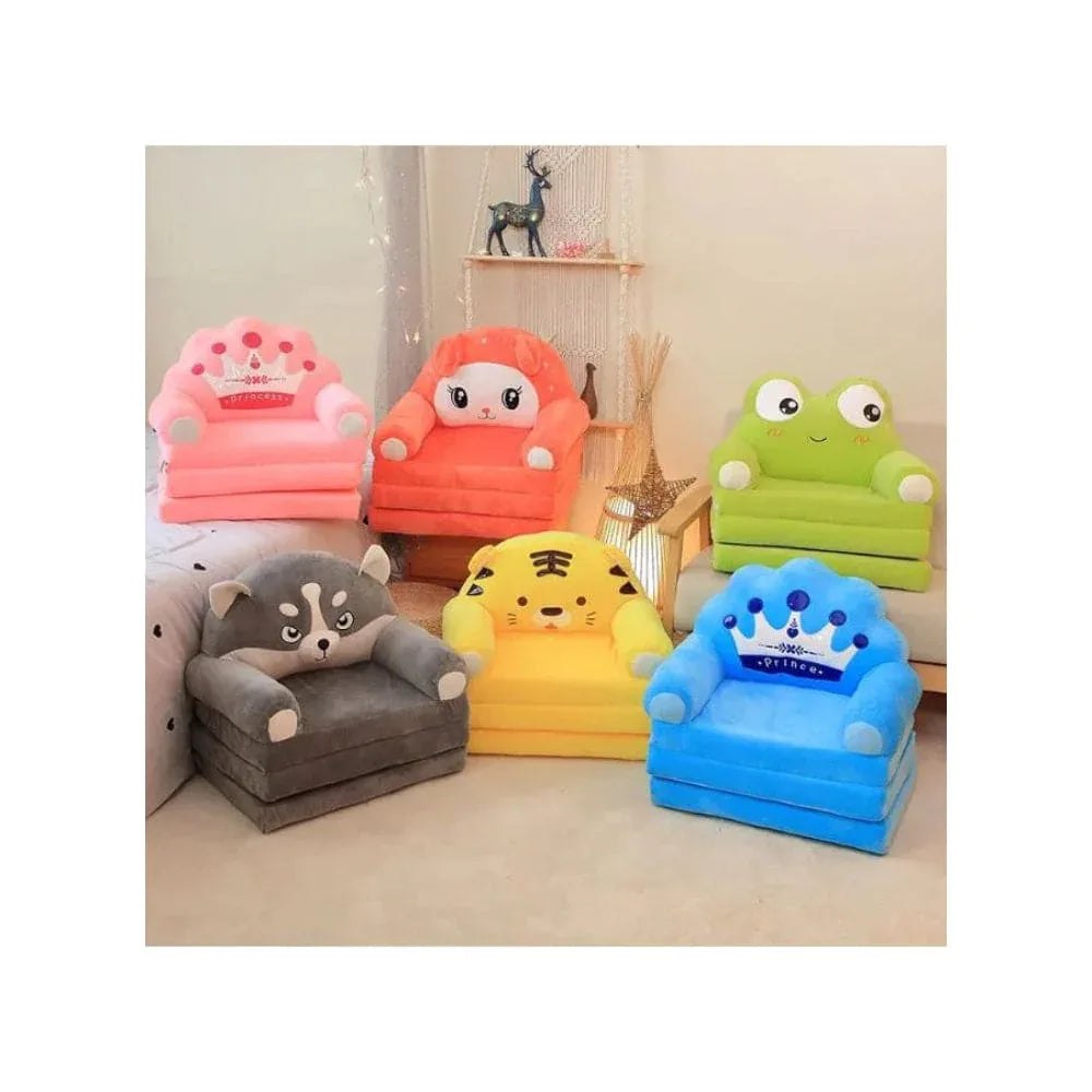 Foldable Toddler Chair Lounger for Girls, Removable and Washable Lazy Sleeping Sofa for Kids, Baby Sofa Bed Foldable Chair, Tiger Fatio General Trading