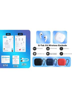 G-Tab X4 True Wireless Earbuds, Bluetooth Earphones V5.00 with Clear Calls,HIFI Sound Quality, Noise Reduction, Touch Sensor, Super Battery, Heavy Bass, 1 Free Earbuds Case for iPhone & Android, White Fatio General Trading