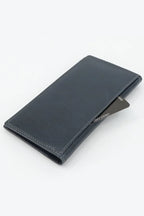 Gai Mattiolo leather card/document holder, Equipped with spaces for credit cards, documents or larger banknotes, Hidden back pocket, Blue Fatio General Trading
