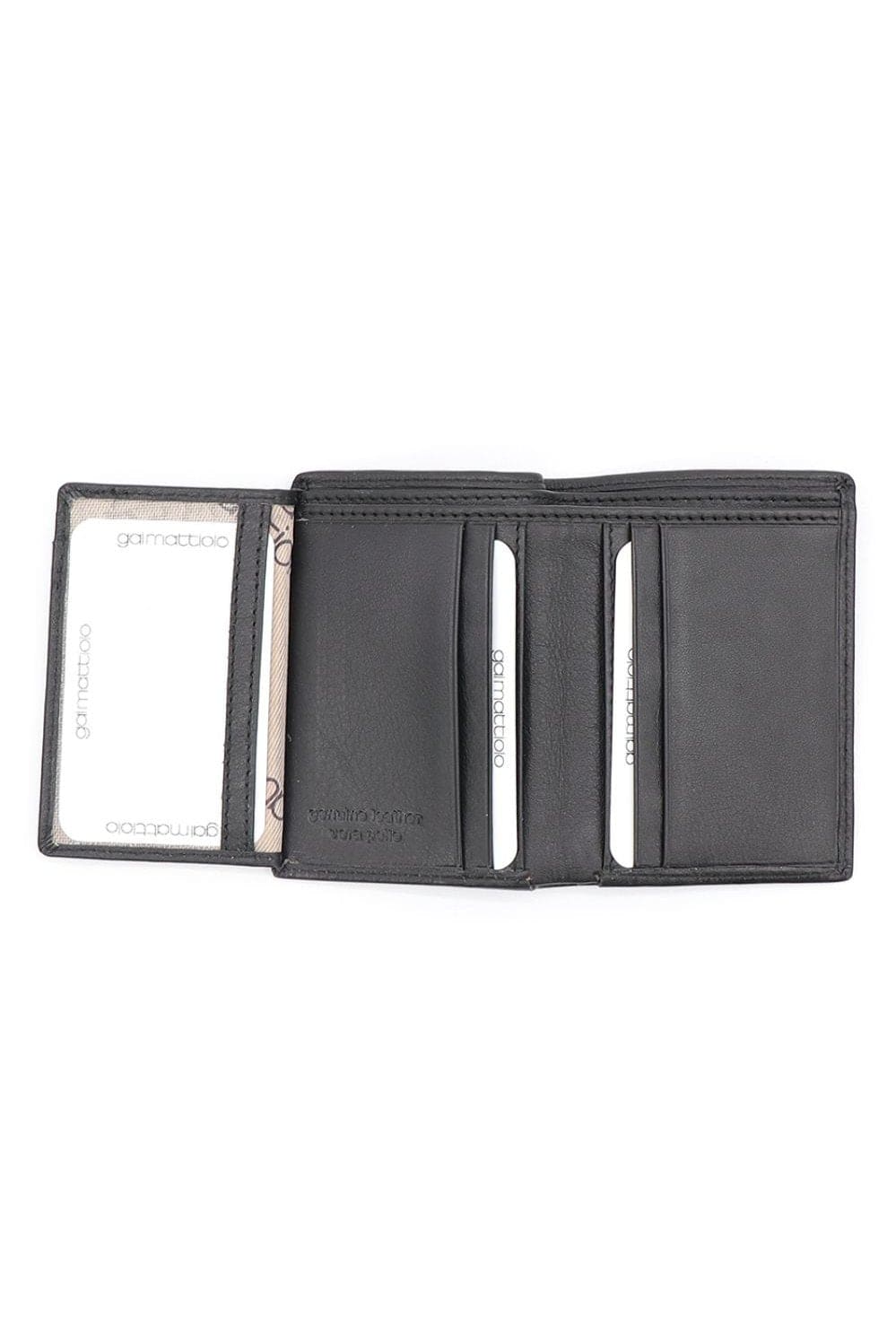 Gai Mattiolo Men's Wallet in Nappa Leather, Equipped With Card Holder, Card-sized Document Holder and Space for Banknotes, Black Fatio General Trading