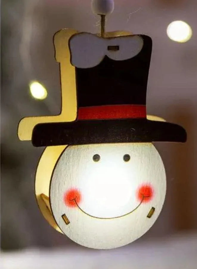 Glowing Wooden Pendant for decorating Christmas Tree Ornament Hat Fatio General Trading
