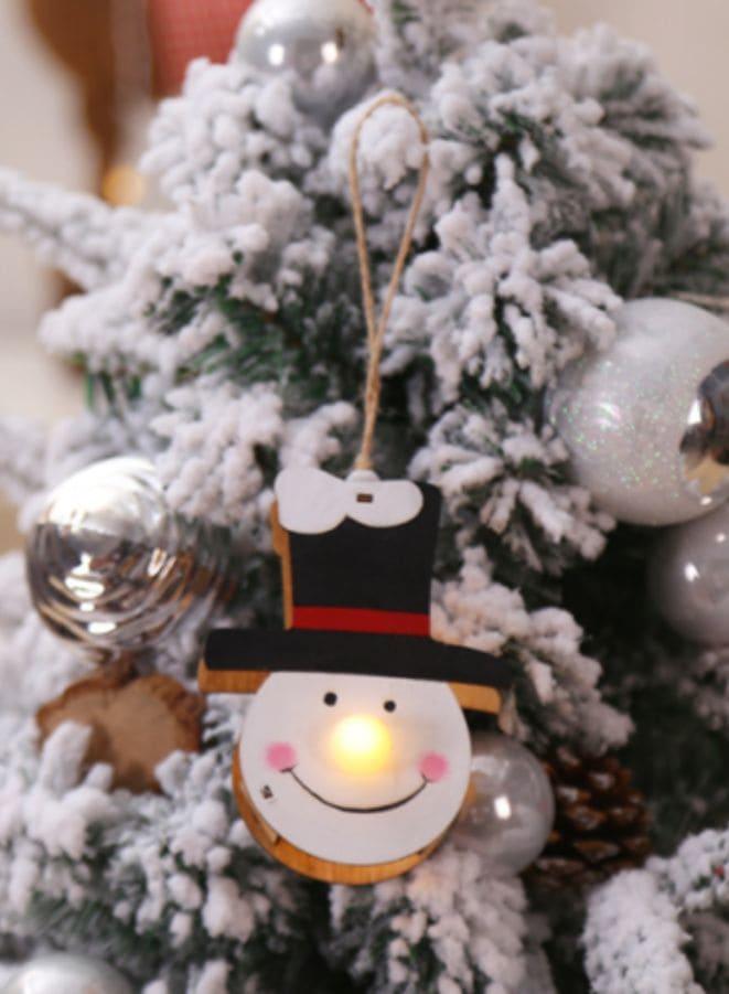Glowing Wooden Pendant for decorating Christmas Tree Ornament Hat Fatio General Trading