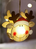 Glowing Wooden Pendant for decorating Christmas Tree Ornament Reindeer Fatio General Trading