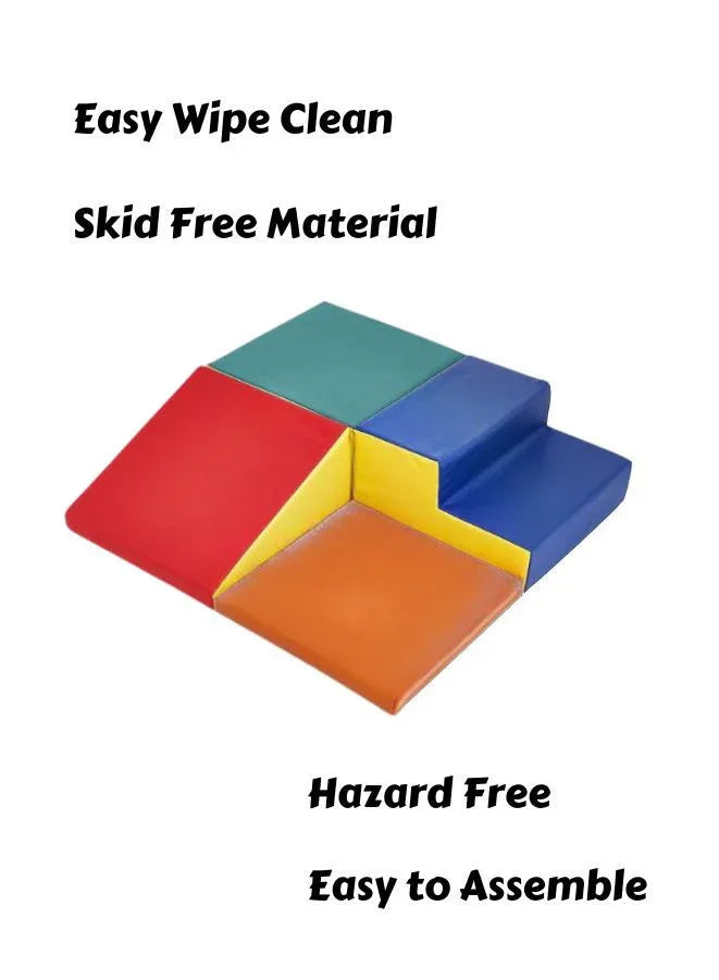 مجموعة ألعاب إسفنجية ناعمة متعددة الأغراض لوقت اللعب والتسلق مكونة من 4 قطع للرضع والأطفال الصغار | رغوة ناعمة للزحف والتسلق ولعب المكعبات في المنزل والرعاية النهارية