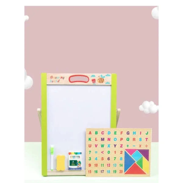 High Quality Educational Toys Kids Magnetic Drawing Wooden Double Side Blackboard For Children Drawing Fatio General Trading