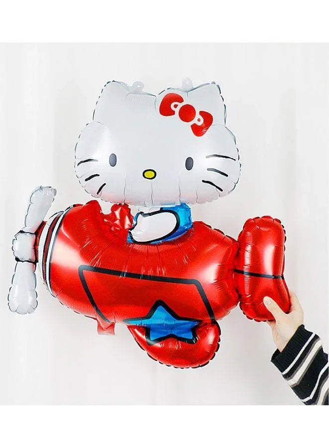 3 قطع من بالونات هالو كيتي من رقائق الفويل لتزيين الحفلات، لوازم فكرة الاحتفال بعيد ميلاد سعيد