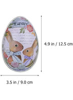 6 Pcs Metal Easter Egg Boxes | Bunny & Chick Print Candy Boxes for Easter Party Favors