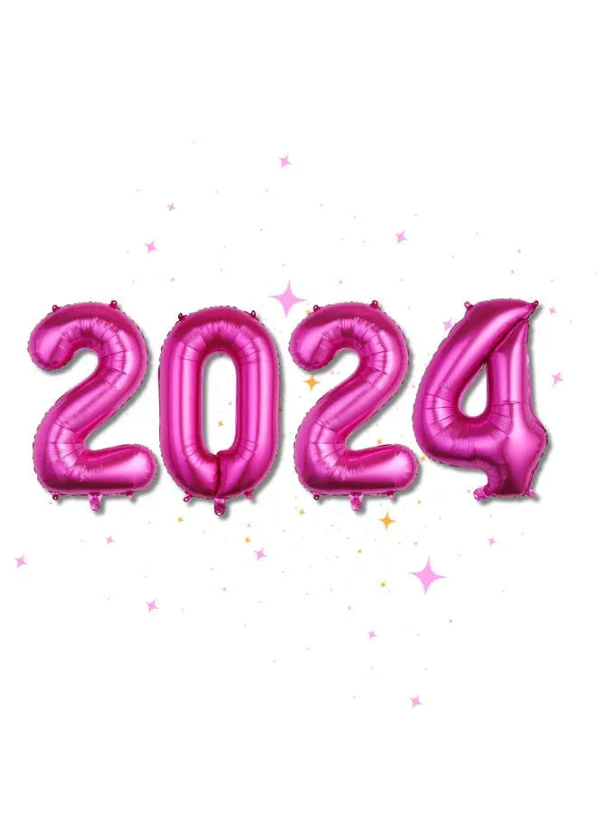 Large Size 2024 Balloons for New Year Decorations 2024, New Year Eve's Party Supplies, 32 inches