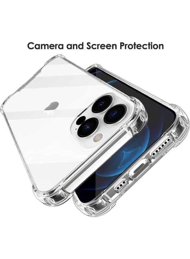 iPhone 13 Pro Max Case, Clear Cases Shockproof with TPU Silicone Bumpers Anti-Scratch Cover, Transparent HD Clear Fatio General Trading