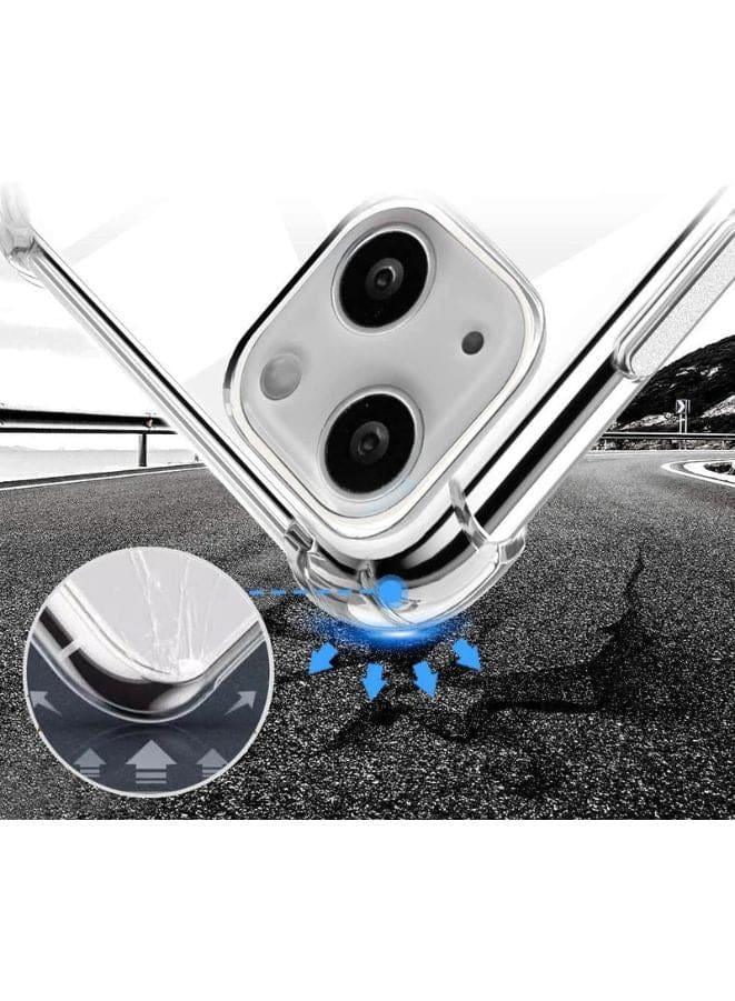 iPhone 14 Case Clear Soft Flexible TPU Anti-Shock Slim Transparent Back Cover with Reinforced Bumper Corners Fatio General Trading