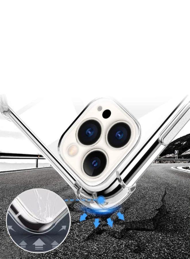 iPhone 14 Pro Max Case Clear Soft Flexible TPU Anti-Shock Slim Transparent Back Cover with Reinforced Bumper Corners Fatio General Trading