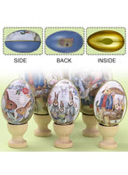 6 Pcs Metal Easter Egg Boxes | Bunny & Chick Print Candy Boxes for Easter Party Favors