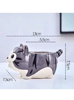 Cute Indoor Plant Pot, Succulent Pots with Drainage Hole, Cat