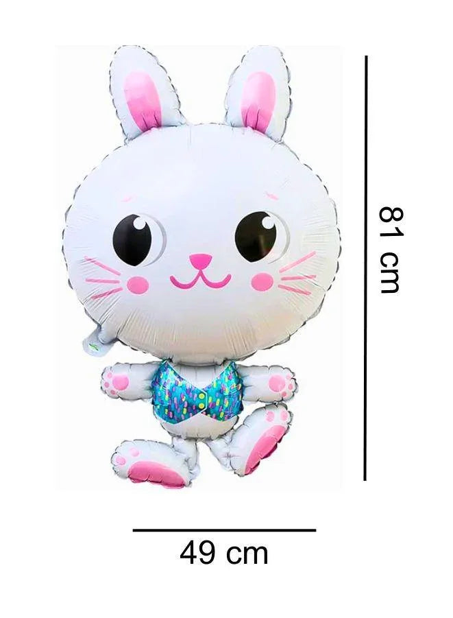 Set of 2 Bunny Balloons, Easter Day Decorations Happy Easter Day Easter Bunny Rabbit Foil Balloons for Easter Party, Birthday Party Decorations Supplies