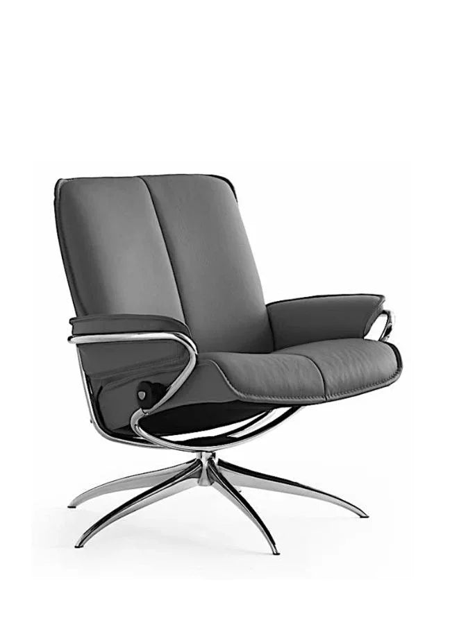 Stressless City Low Back Recliner grey