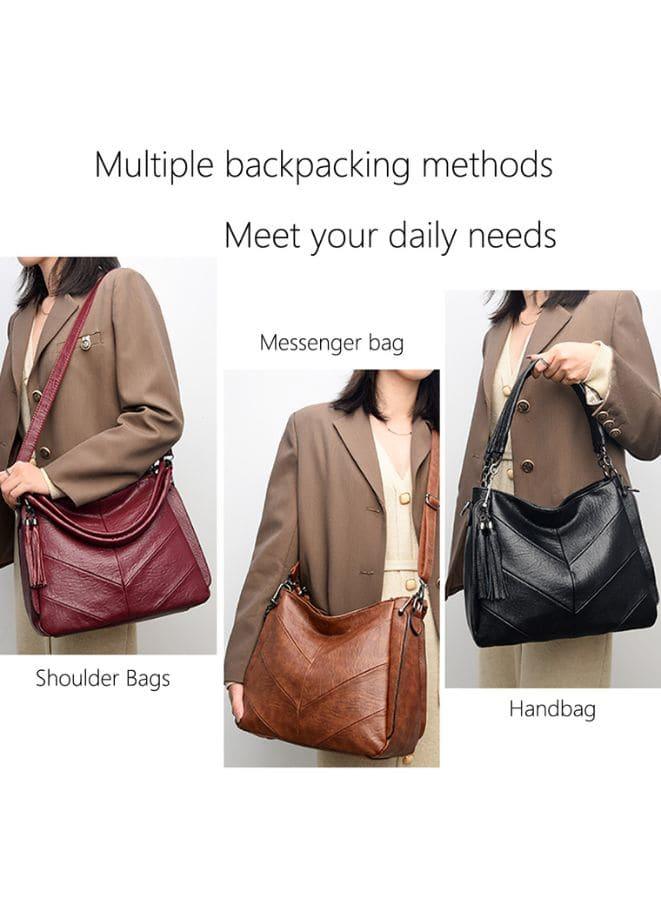 Large Casual Women's Shoulder Bag Ladies Messenger Bag Luxury Brand Designer High Quality Leather Retro Handbag Fatio General Trading