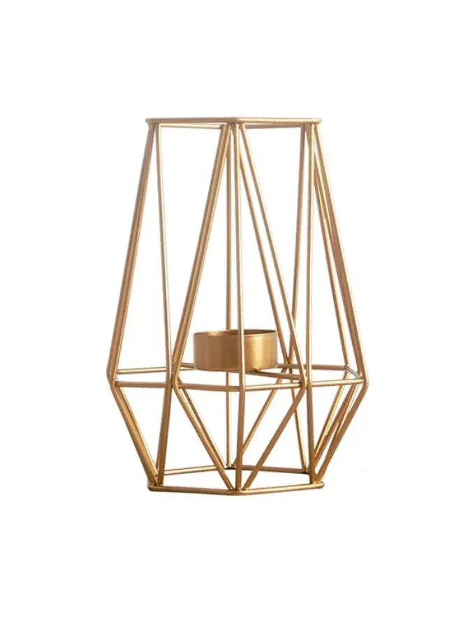 Elegant Metal Candle Holder - Stylish and Functional Home Decor Accent (Gold Color)