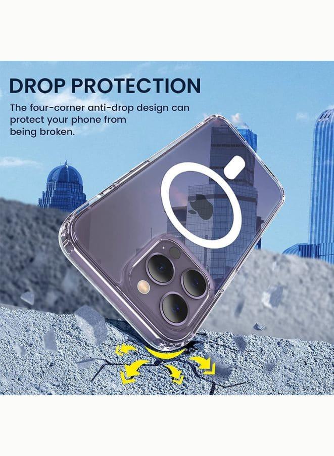 Magnetic Case Cover for iPhone 14 Crystal Clear Shockproof Bumper Anti-Scratch, HD Crystal Clear Fatio General Trading