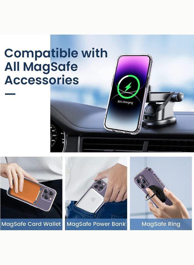 Magnetic Case Cover for iPhone 14 Crystal Clear Shockproof Bumper Anti-Scratch, HD Crystal Clear Fatio General Trading