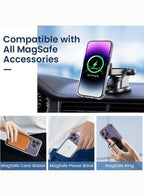 Magnetic Case Cover for iPhone 14 Crystal Clear Shockproof Bumper Anti-Scratch, HD Crystal Clear Fatio General Trading