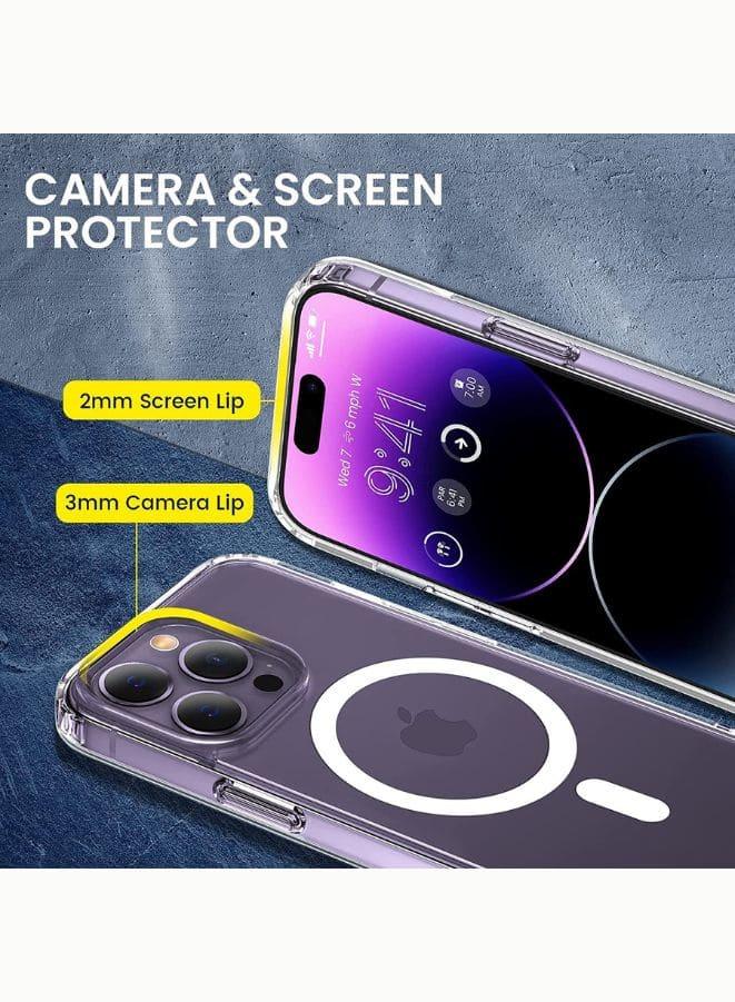 Magnetic Case Cover for iPhone 14 Crystal Clear Shockproof Bumper Anti-Scratch, HD Crystal Clear Fatio General Trading
