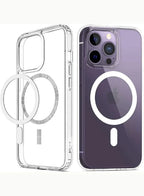 Magnetic Case Cover for iPhone 14 Crystal Clear Shockproof Bumper Anti-Scratch, HD Crystal Clear Fatio General Trading