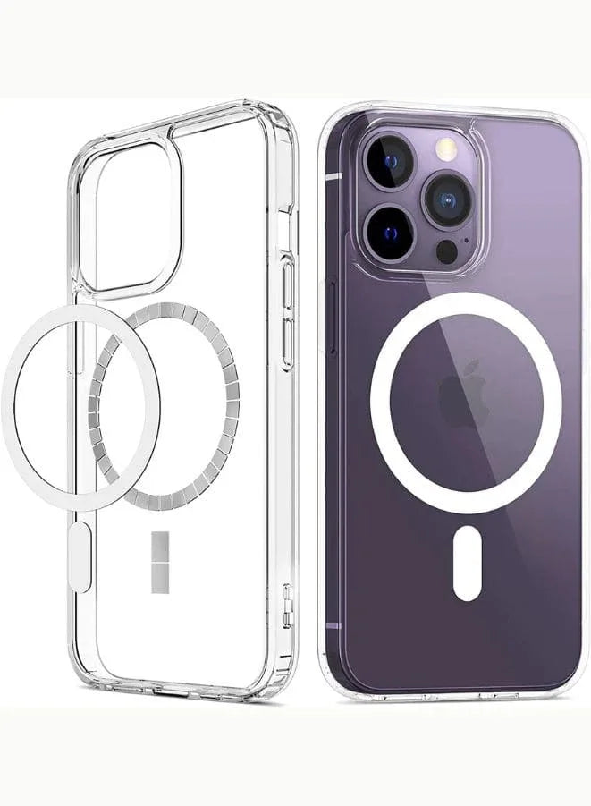 Magnetic Case Cover for iPhone 14 Crystal Clear Shockproof Bumper Anti-Scratch, HD Crystal Clear Fatio General Trading