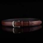 Men's Leather Strap Belt Men's Pin Buckle Luxury Waistband, 120CM Fatio General Trading