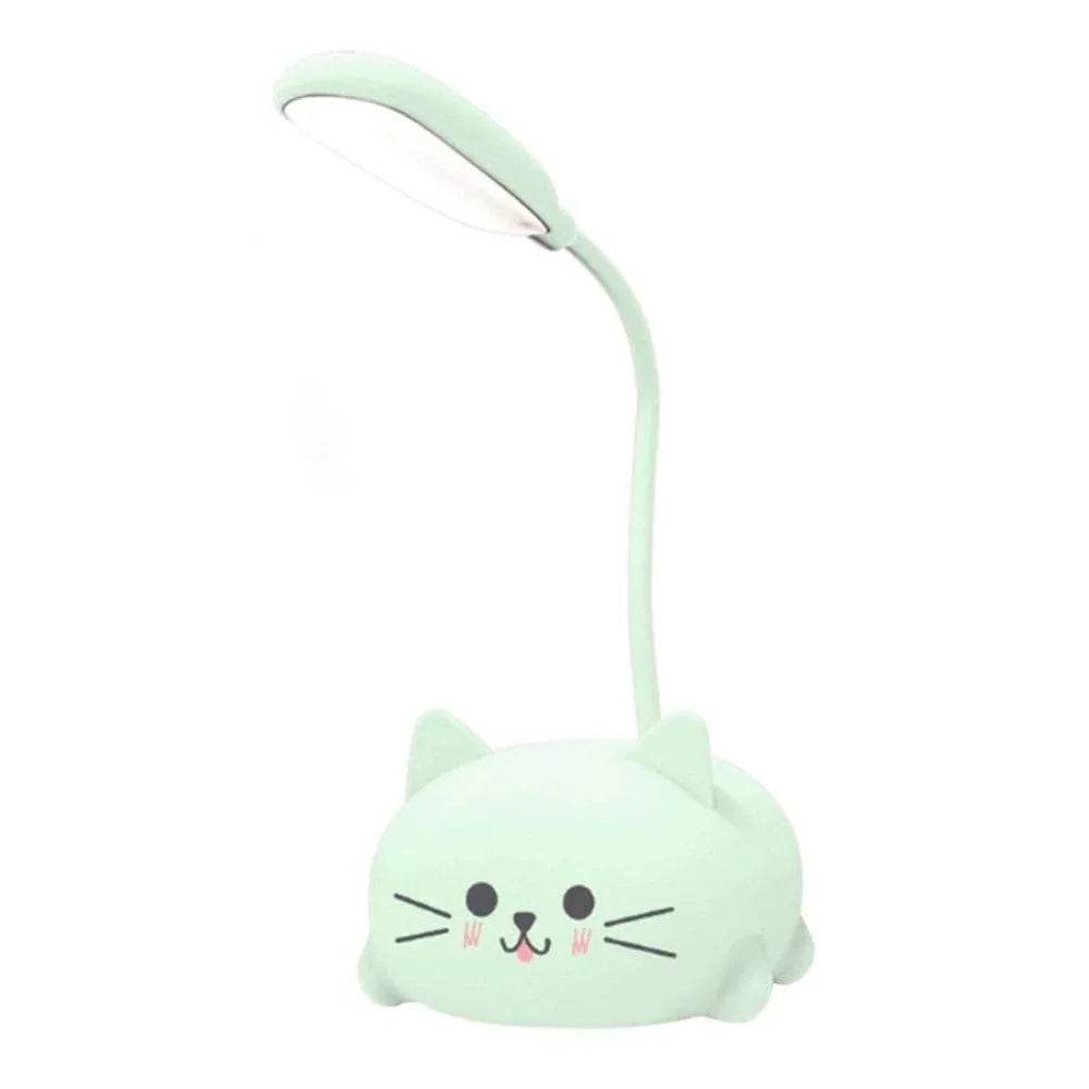 Mini Cat USB Lamp LED Cute Animal Night Light Rechargeable Table Lamp Bedside Lamp, Eye Caring reading lights for Toddlers Kids Bedrooms, Living Room Fatio General Trading