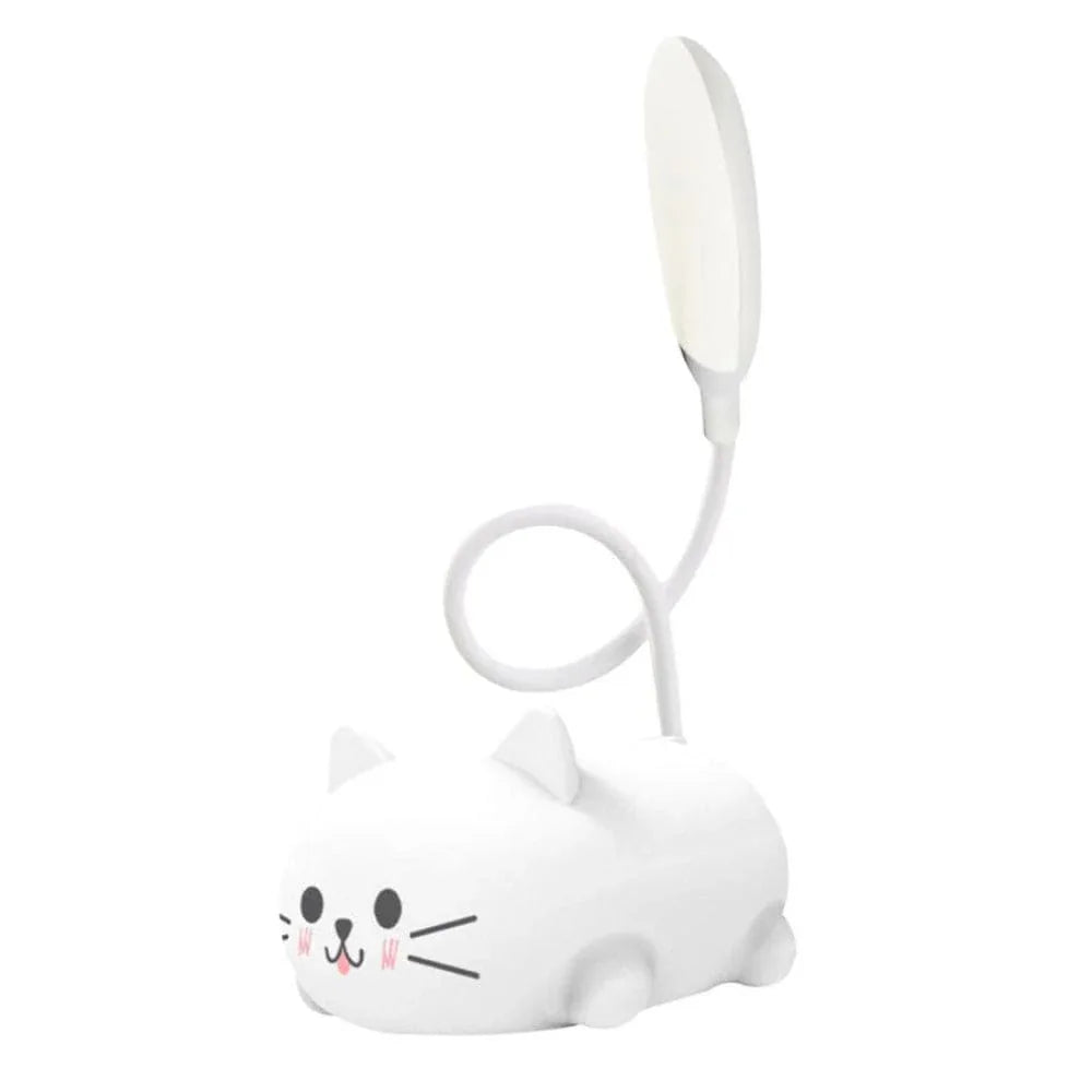 Mini Cat USB Lamp LED Cute Animal Night Light Rechargeable Table Lamp Bedside Lamp, Eye Caring reading lights for Toddlers Kids Bedrooms, Living Room Fatio General Trading