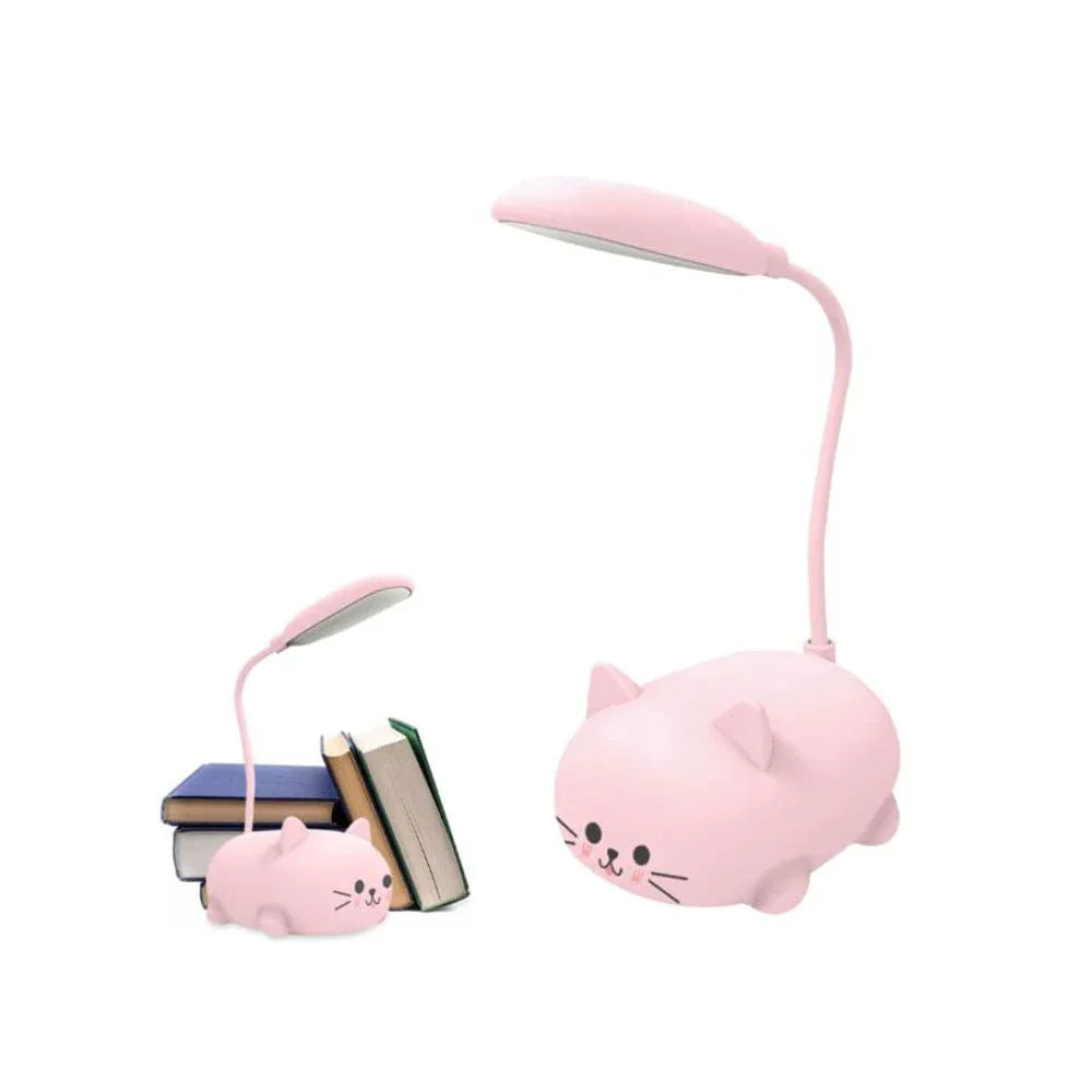 Mini Cat USB Lamp LED Cute Animal Night Light Rechargeable Table Lamp Bedside Lamp, Eye Caring reading lights for Toddlers Kids Bedrooms, Living Room Fatio General Trading