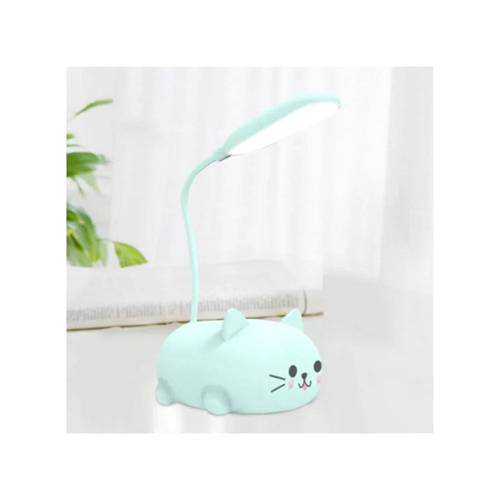 Mini Cat USB Lamp LED Cute Animal Night Light Rechargeable Table Lamp Bedside Lamp, Eye Caring reading lights for Toddlers Kids Bedrooms, Living Room Fatio General Trading