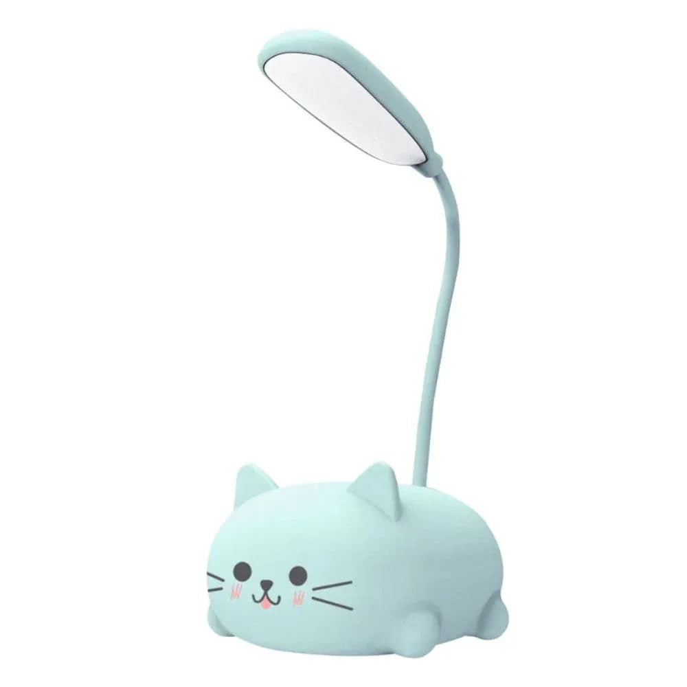Mini Cat USB Lamp LED Cute Animal Night Light Rechargeable Table Lamp Bedside Lamp, Eye Caring reading lights for Toddlers Kids Bedrooms, Living Room Fatio General Trading