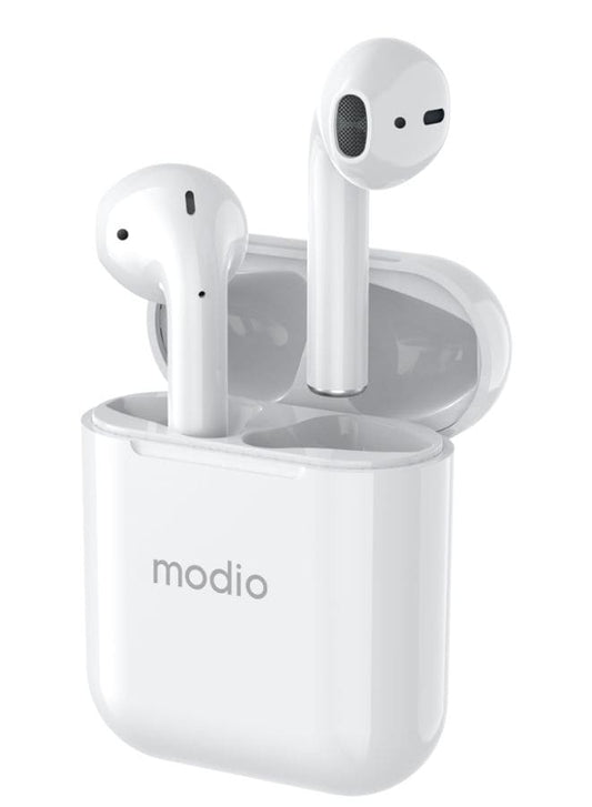Modio ME1 True wireless stereo headset(White) with free case(Black) Fatio General Trading