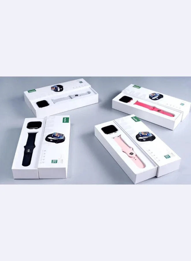 Modio MW09 Fashion Smart Watch With Full Display, Smart Split Screen & Long Battery Life, Support Calling, Full Screen, Heart Rate, Step Count, Sleep Alert (Black) Fatio General Trading