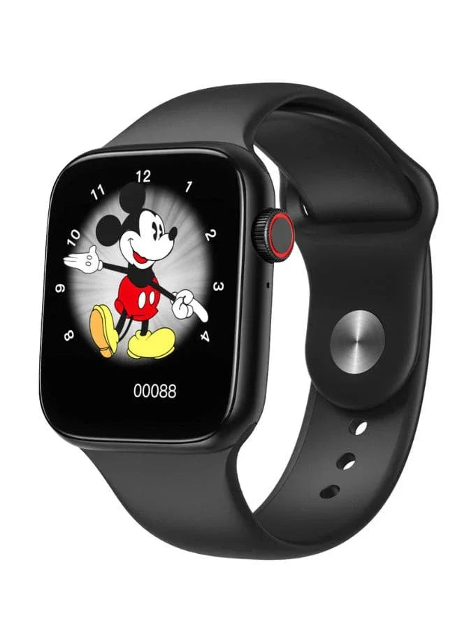 Modio MW09 Fashion Smart Watch With Full Display, Smart Split Screen & Long Battery Life, Support Calling, Full Screen, Heart Rate, Step Count, Sleep Alert (Black) Fatio General Trading