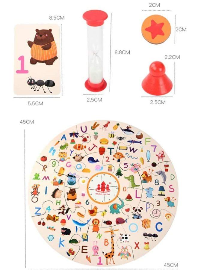 Montessori Early education toys wooden jigsaw puzzle parent-child interaction detective search card memory board game for kids Fatio General Trading