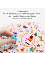Montessori Early education toys wooden jigsaw puzzle parent-child interaction detective search card memory board game for kids Fatio General Trading