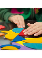 Montessori Educational Toys, Learn Sorting and Stacking Toy for Toddlers, Boys and Girls, 36 Pieces of Geometric Shapes and 60 Design Cards, Style A Fatio General Trading