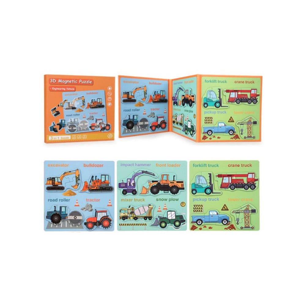 Montessori Magnetic Cardboard Puzzle Book Toys Durable Reusable Paper Puzzles for Visual Cognitive Training Fatio General Trading