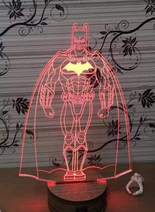Multi-color Batman 3D LED Night Lamp, USB Desk Lamp, 16 Color with remote control Bedroom Table Lamp, Home Décor Light Gifts Fatio General Trading