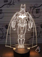 Multi-color Batman 3D LED Night Lamp, USB Desk Lamp, 16 Color with remote control Bedroom Table Lamp, Home Décor Light Gifts Fatio General Trading